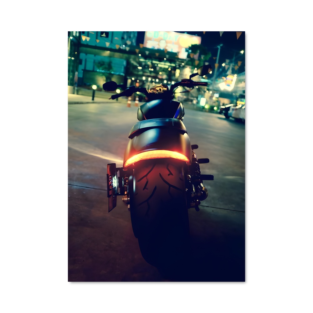 Poster Nuit Musclée – affiche Harley-Davidson